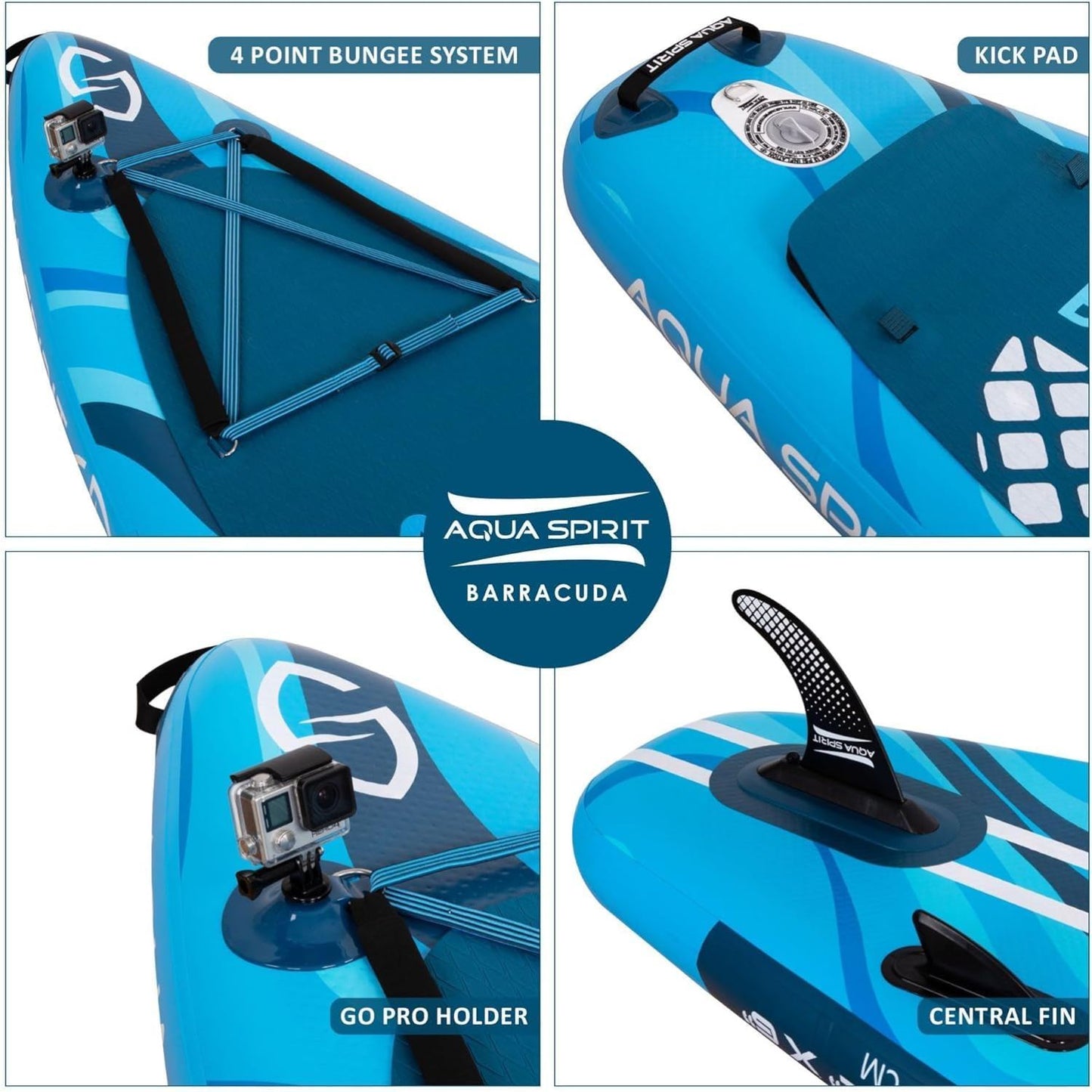 Aqua Spirit Barracuda iSUP/Kayak Inflatable Stand Up Paddle Board 2025
