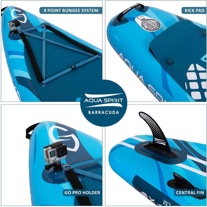 Aqua Spirit Barracuda iSUP/Kayak Inflatable Stand Up Paddle Board 2025